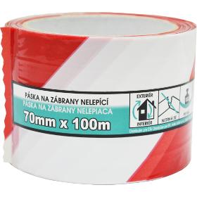 Páska na zábrany nelepící 100x70mm